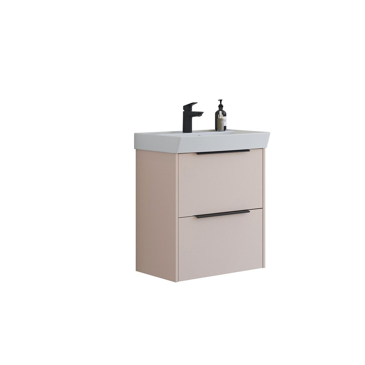 Dansani Mido Classic Pro kalustesetti Cappella 62x72,8x40,5 cm kiiltävä valkoinen+hiekka 2 ltk sisältää vetimet