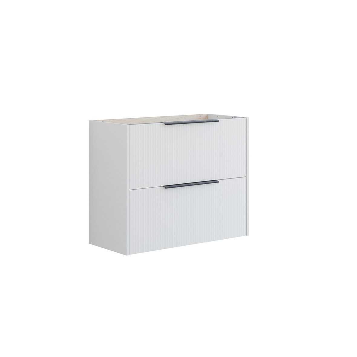 Dansani Mido Classic allaskaappi 80x64x35 cm urakuvioitu mattavalkoinen 2 ltk sisältää vetimet