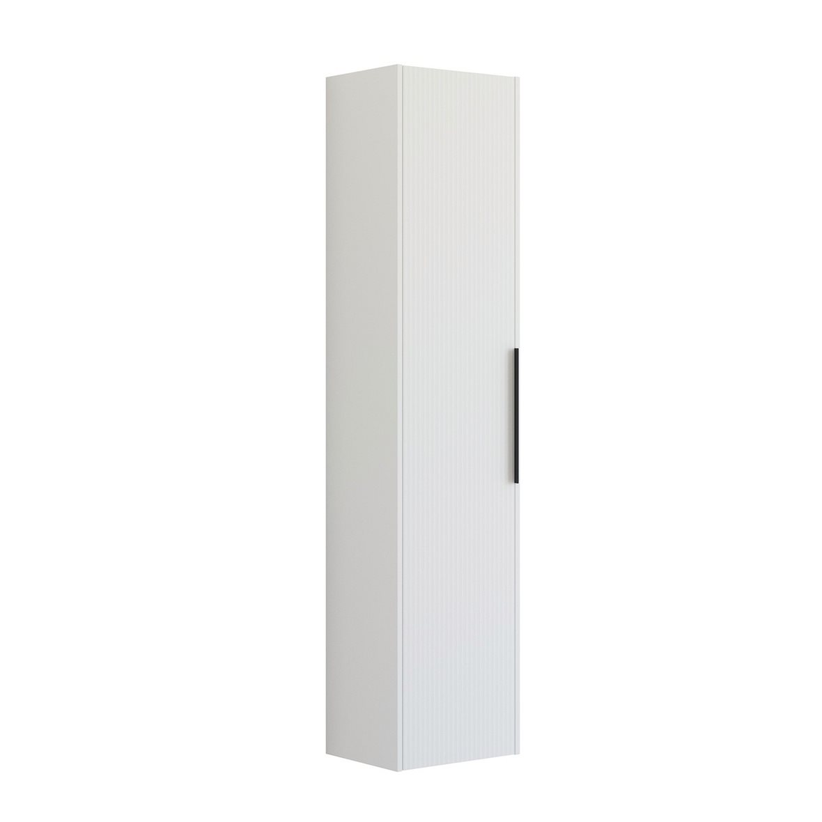 Dansani Mido Classic Pro korkea kaappi 40x176x35 cm urakuvioitu mattavalkoinen 1 ovi sisältää vetimet saranat vasemmalla