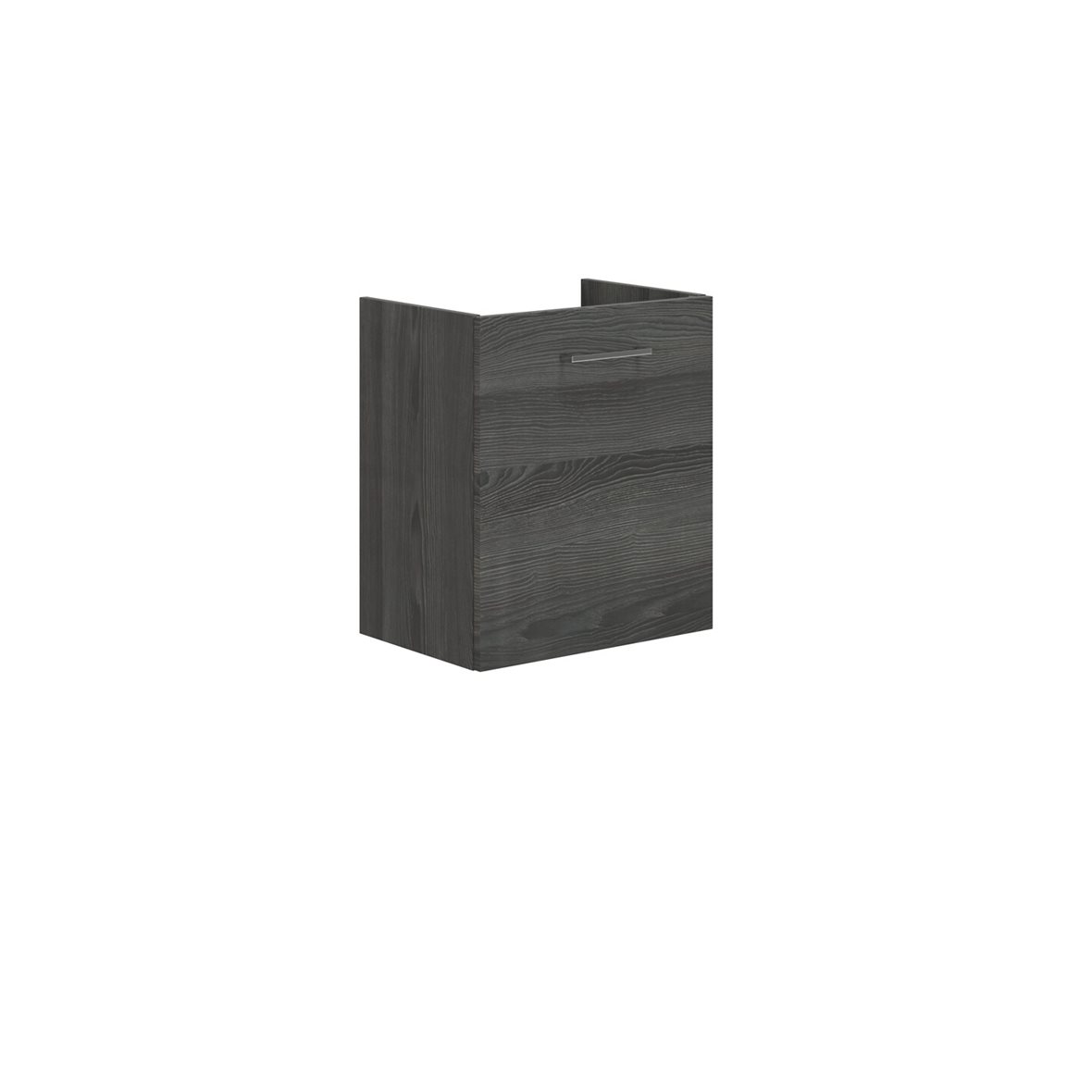 Dansani Mido allaskaappi 50x57,6x35 cm tummanharmaa puu 1 ovi sisältää vetimet saranat oikealla lyhyt