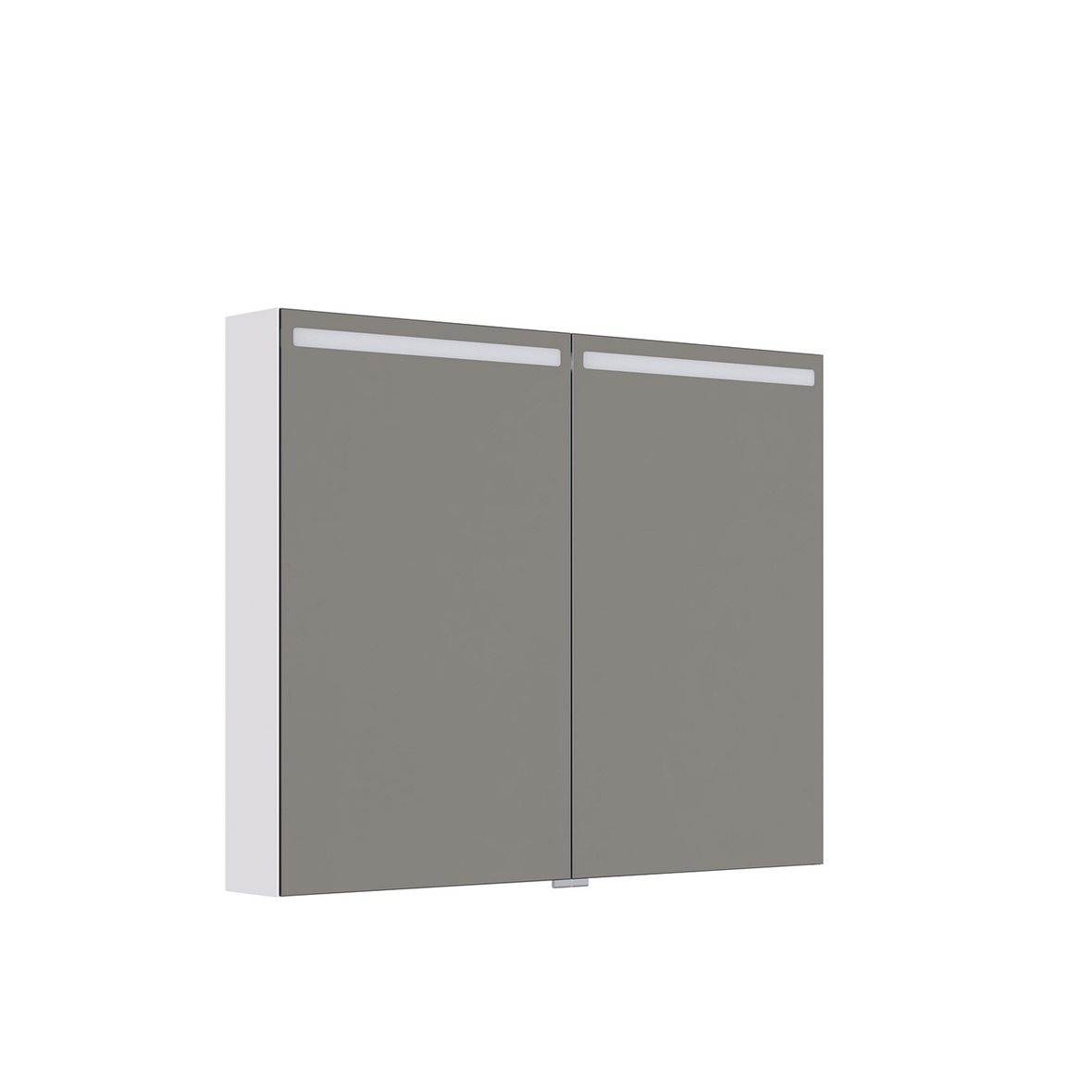 Mido Urban Top valaisinpeilikaappi 100x80x14,5 cm mattavalkoinen 2 ovea päävalaistus pistorasia oikealla