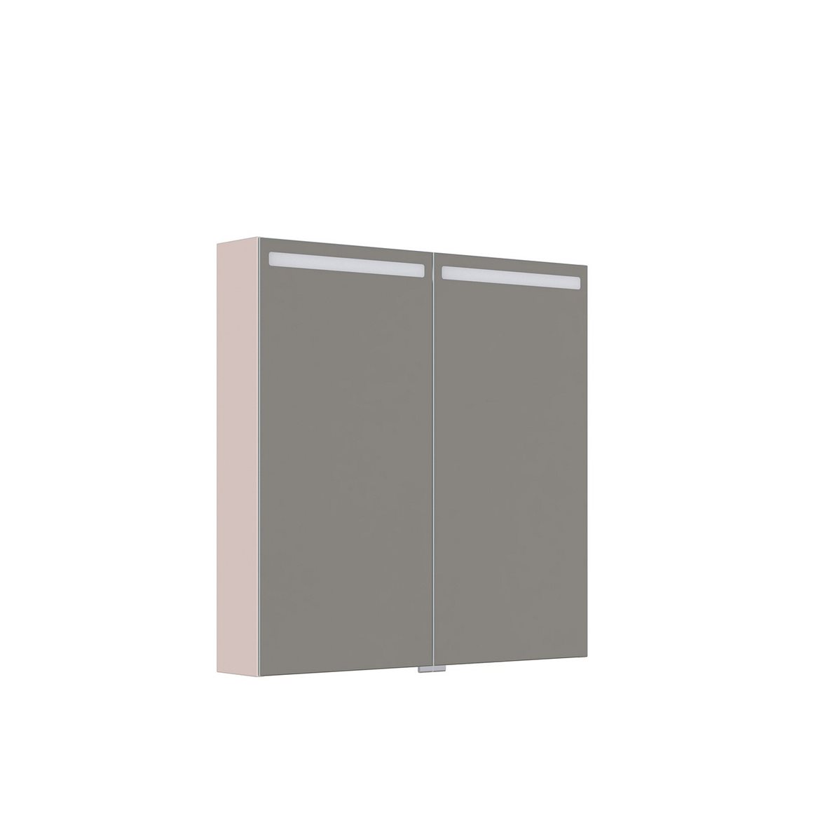 Mido Classic Top valaisinpeilikaappi 80x80x14,5 cm hiekka 2 ovea päävalaistus pistorasia oikealla