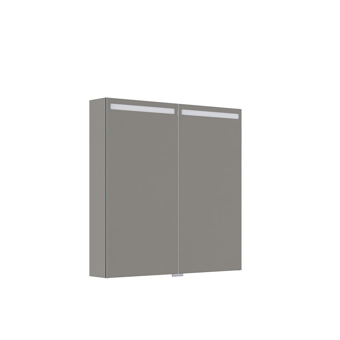 Dansani Top valaisinpeilikaappi 80x80x14,5 cm alu-look 2 ovea päävalaistus pistorasia oikealla