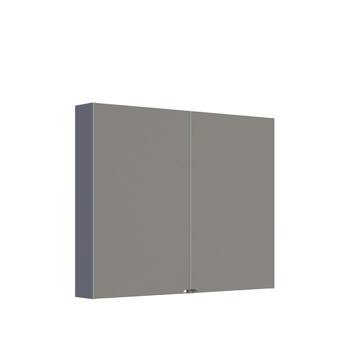 Mido Urban Select peilikaappi 100x80x17 cm mattaharmaa 2 ovea valaistusvalmius pistorasia oikealla