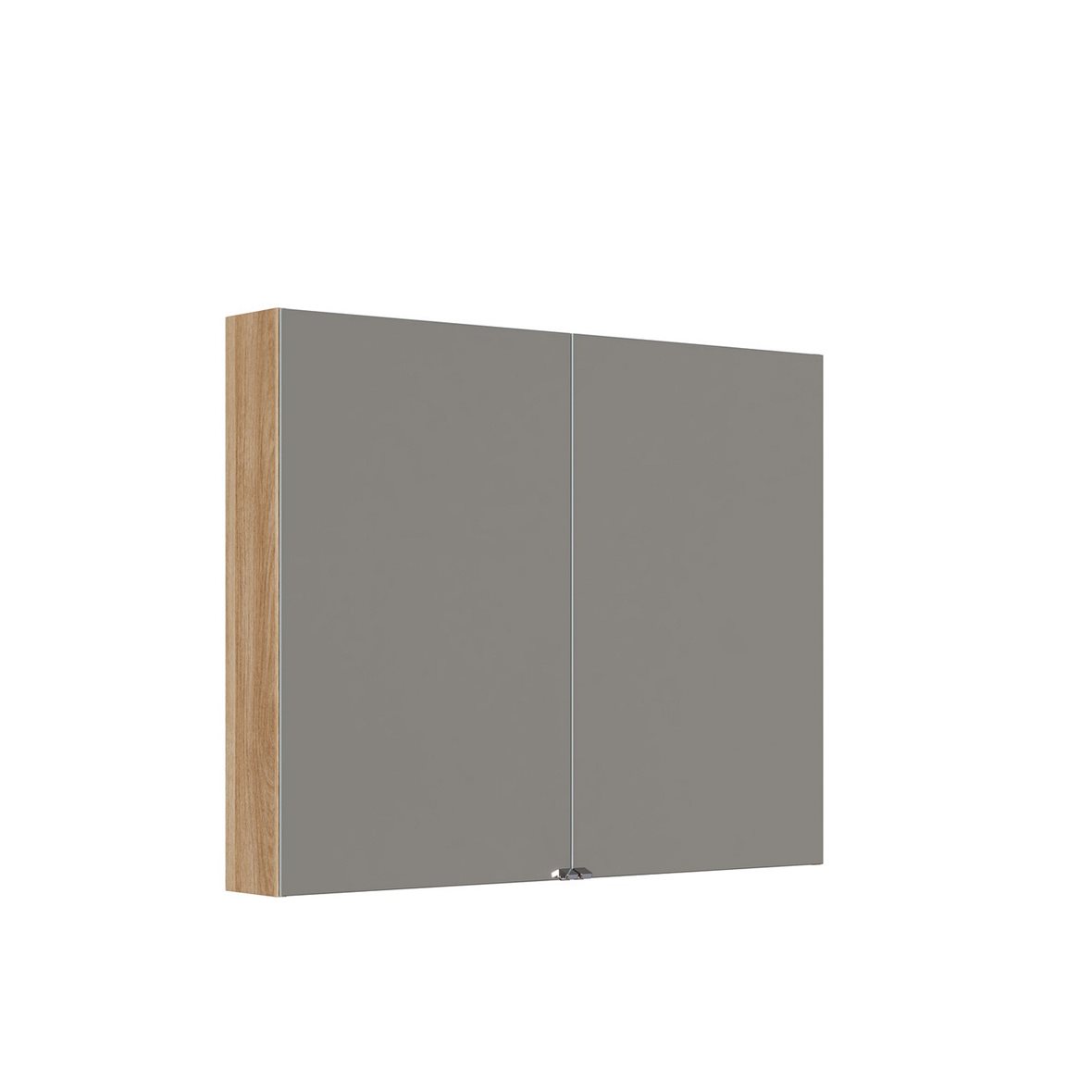 Mido Urban Select peilikaappi 100x80x17 cm lämmin tammi 2 ovea valaistusvalmius pistorasia oikealla