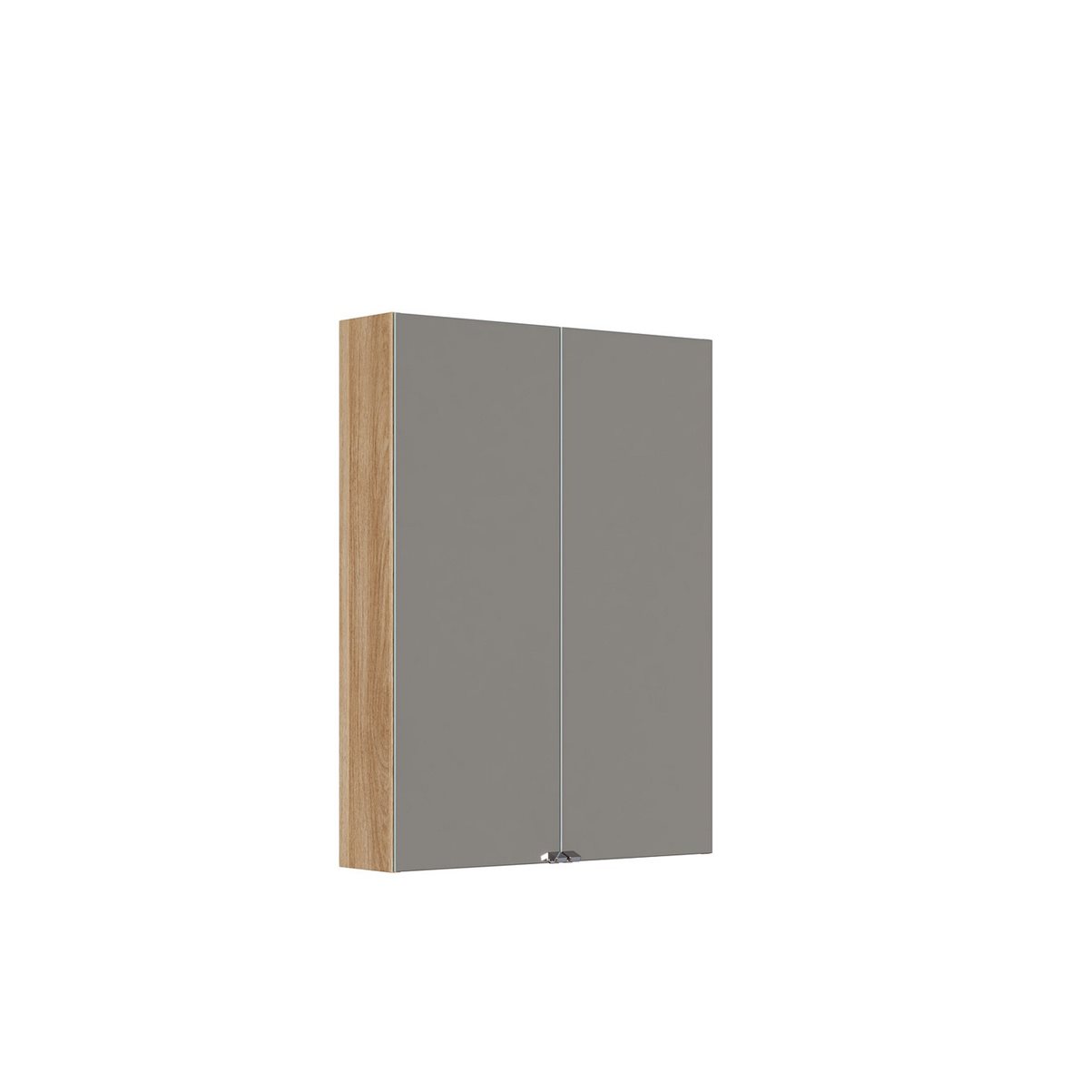 Mido Urban Select peilikaappi 60x80x17 cm lämmin tammi 2 ovea valaistusvalmius pistorasia oikealla