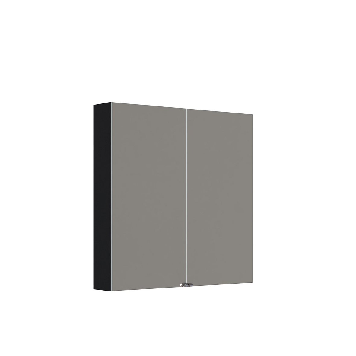 Mido Urban Select peilikaappi 80x80x17 cm musta tammi 2 ovea valaistusvalmius pistorasia oikealla