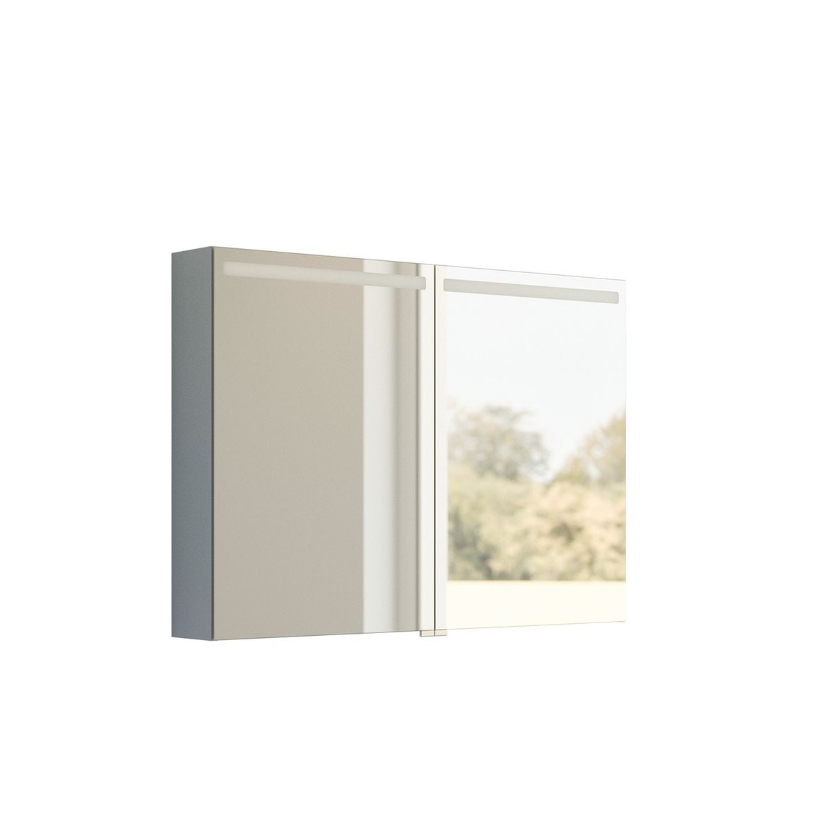 Dansani Mido Classic Top valaisinpeilikaappi 100x70,4x14,5 cm vaaleansininen 2 ovea päävalaistus pistorasia oikealla