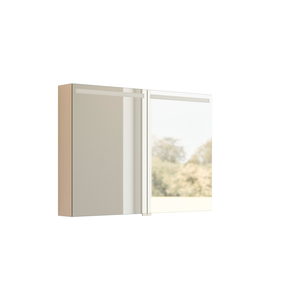 Dansani Mido Classic Top valaisinpeilikaappi 100x70,4x14,5 cm hiekka 2 ovea päävalaistus pistorasia oikealla