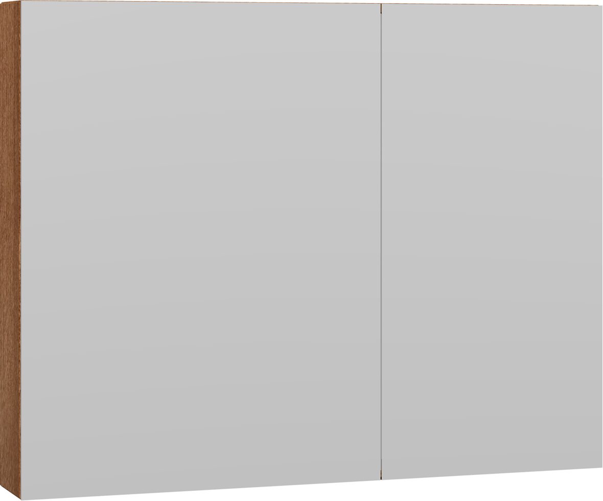 Dansani Calidris Primo peilikaappi 100x80x15 cm punaruskea tammi 2 ovea ilman vetimiä valaistusvalmius valaistuksenohjaus pistorasia oikealla