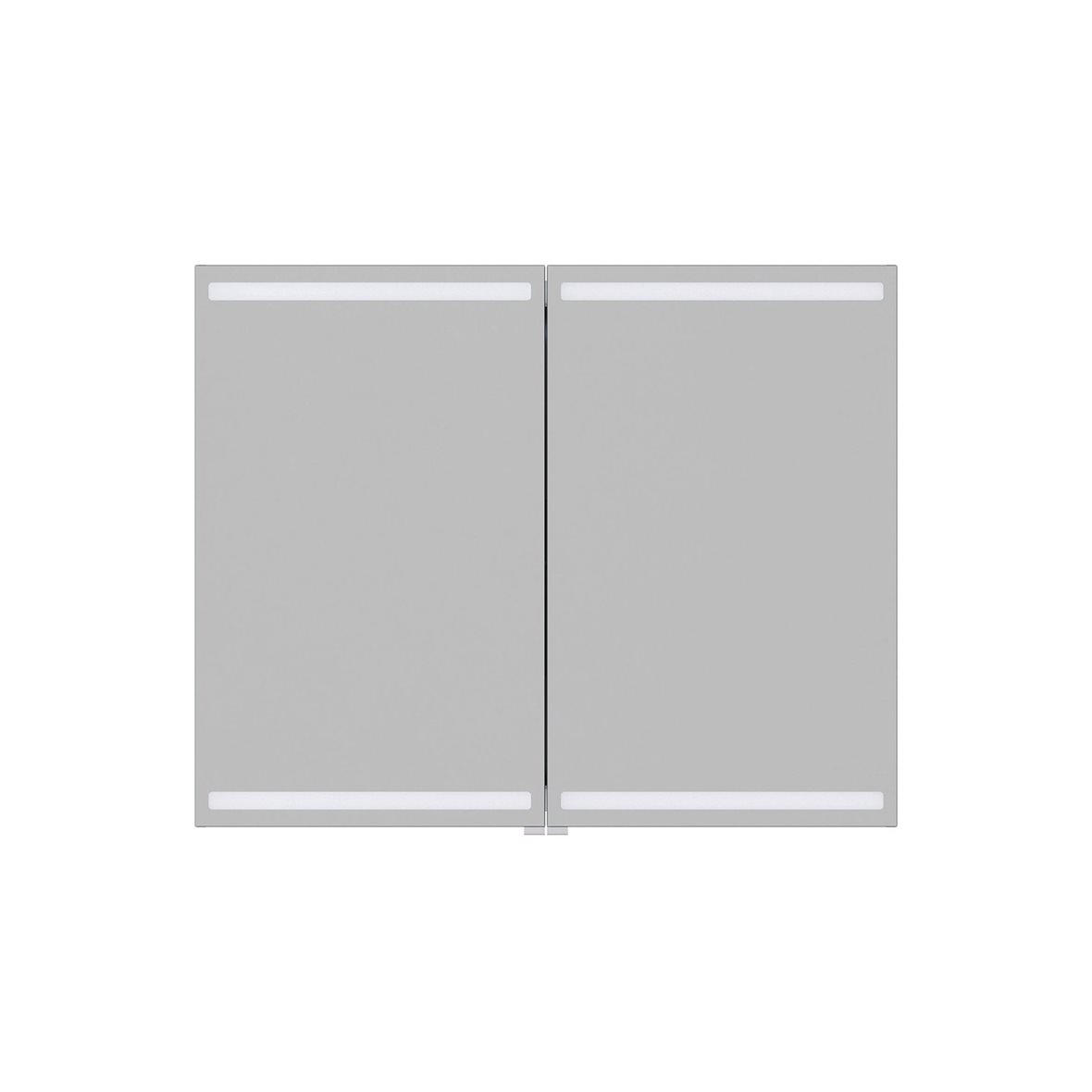 Dansani Luna Level valaisinpeilikaappi 100x80x14,5 cm mattaharmaa 2 ovea päävalaistus valaistuksenohjaus pistorasia oikealla