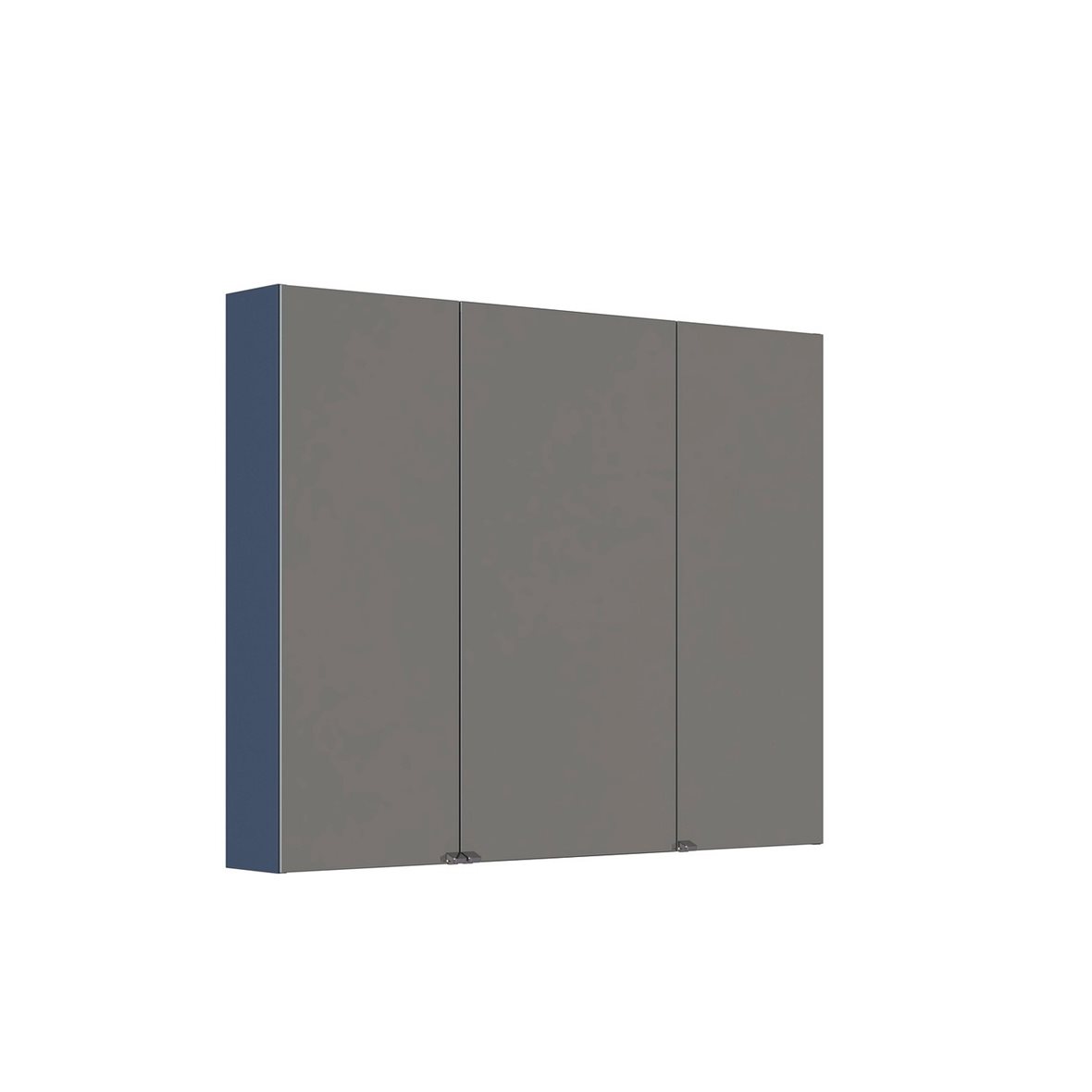 Dansani Luna Style peilikaappi 100x90x14,5 cm deep blue matta kumilakka 3 ovea valaistusvalmius valaistuksenohjaus pistorasia oikealla