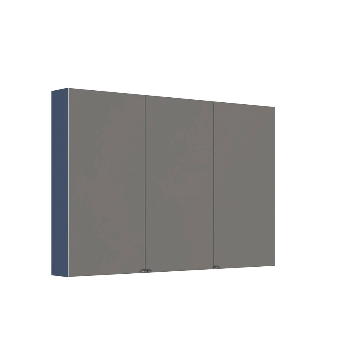 Dansani Luna Style peilikaappi 120x90x14,5 cm deep blue matta kumilakka 3 ovea valaistusvalmius valaistuksenohjaus pistorasia oikealla