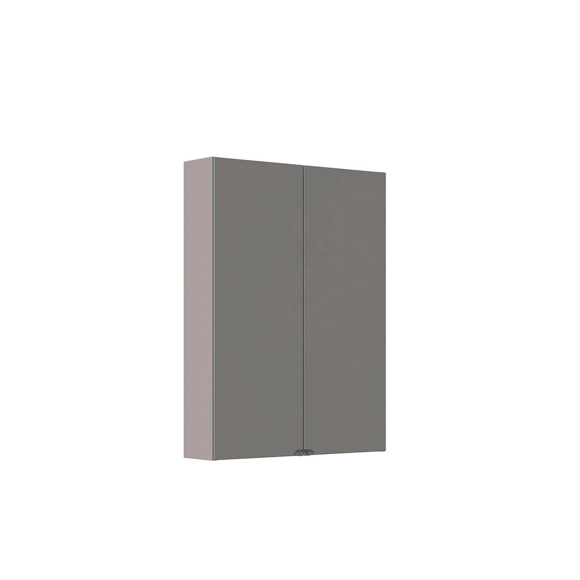 Dansani Luna Style peilikaappi 60x90x14,5 cm soft stone matta kumilakka 2 ovea valaistusvalmius valaistuksenohjaus pistorasia oikealla