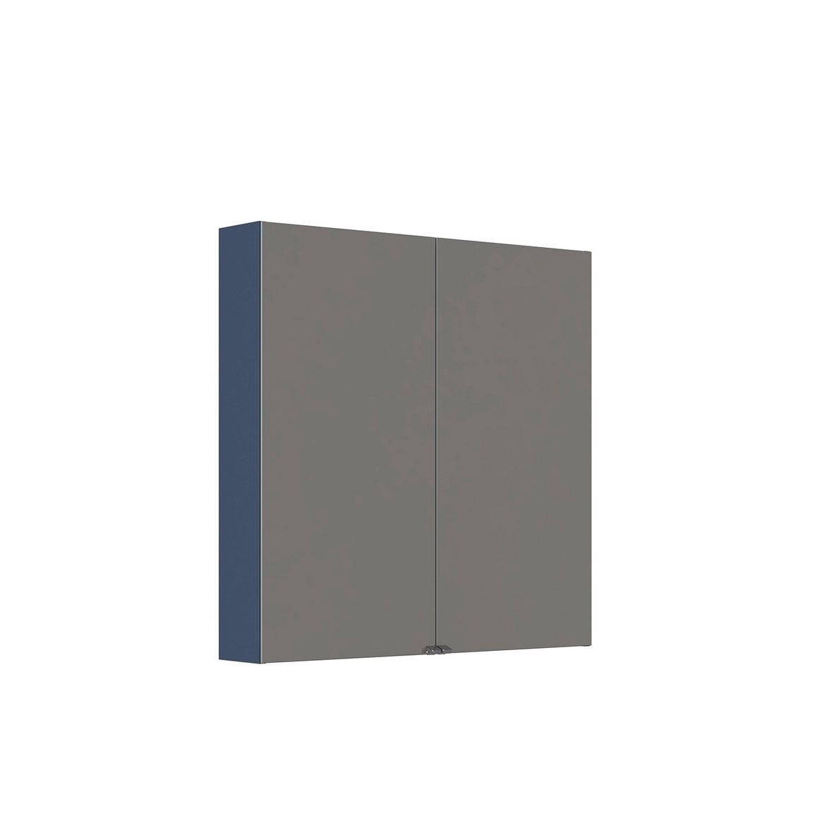 Dansani Luna Style peilikaappi 80x90x14,5 cm deep blue matta kumilakka 2 ovea valaistusvalmius valaistuksenohjaus pistorasia oikealla