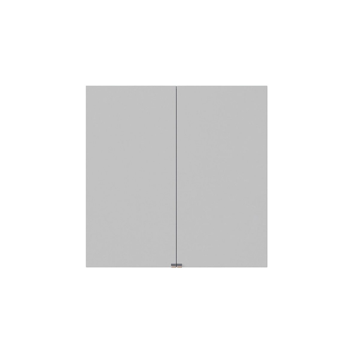 Dansani Luna Style peilikaappi 80x80x14,5 cm ruskea tammi 2 ovea valaistusvalmius valaistuksenohjaus pistorasia oikealla