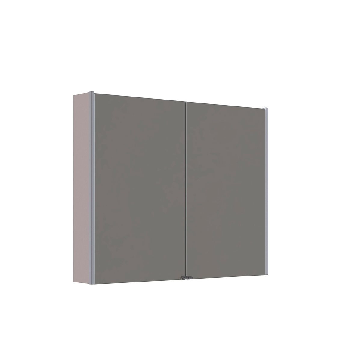 Dansani Luna Ambi valaisinpeilikaappi 100x80x14,5 cm soft stone matta kumilakka 2 ovea päävalaistus valaistuksenohjaus pistorasia oikealla