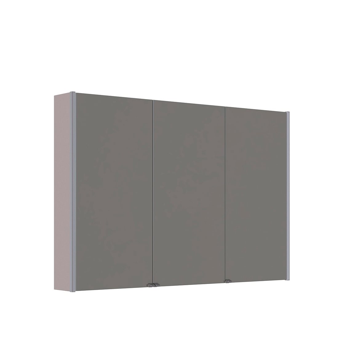 Dansani Luna Ambi valaisinpeilikaappi 120x80x14,5 cm soft stone matta kumilakka 3 ovea päävalaistus valaistuksenohjaus pistorasia oikealla