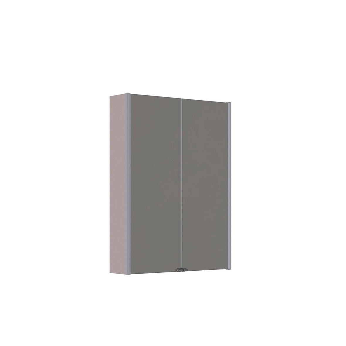 Dansani Luna Ambi valaisinpeilikaappi 60x80x14,5 cm soft stone matta kumilakka 2 ovea päävalaistus valaistuksenohjaus pistorasia oikealla