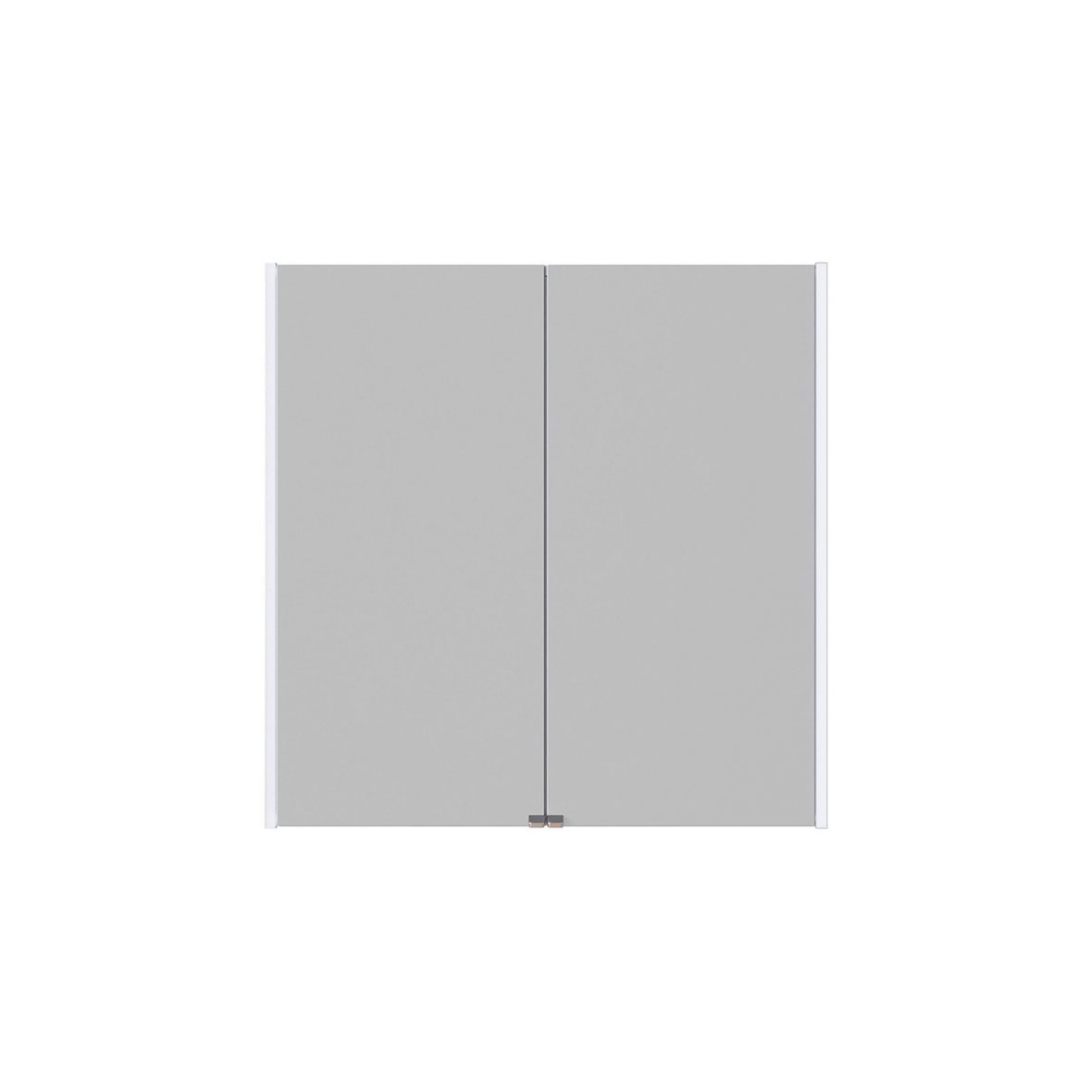 Dansani Luna Ambi valaisinpeilikaappi 80x80x14,5 cm mattavalkoinen 2 ovea päävalaistus valaistuksenohjaus pistorasia oikealla