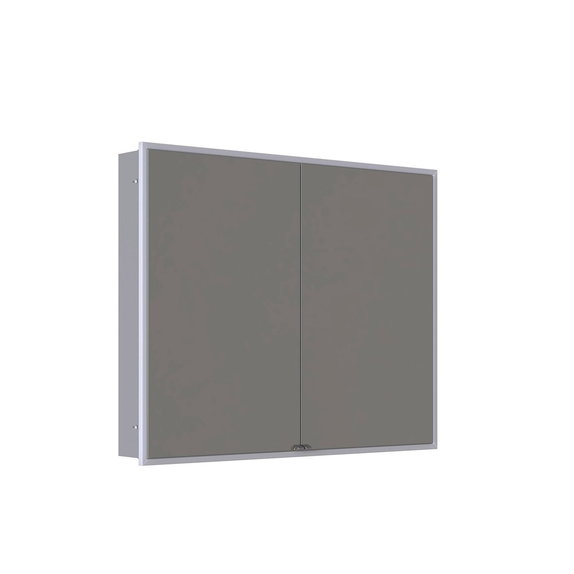 Dansani In-built valaisinpeilikaappi 100,3x80,3x12,9 cm alumiini 2 ovea päävalaistus pistorasia oikealla