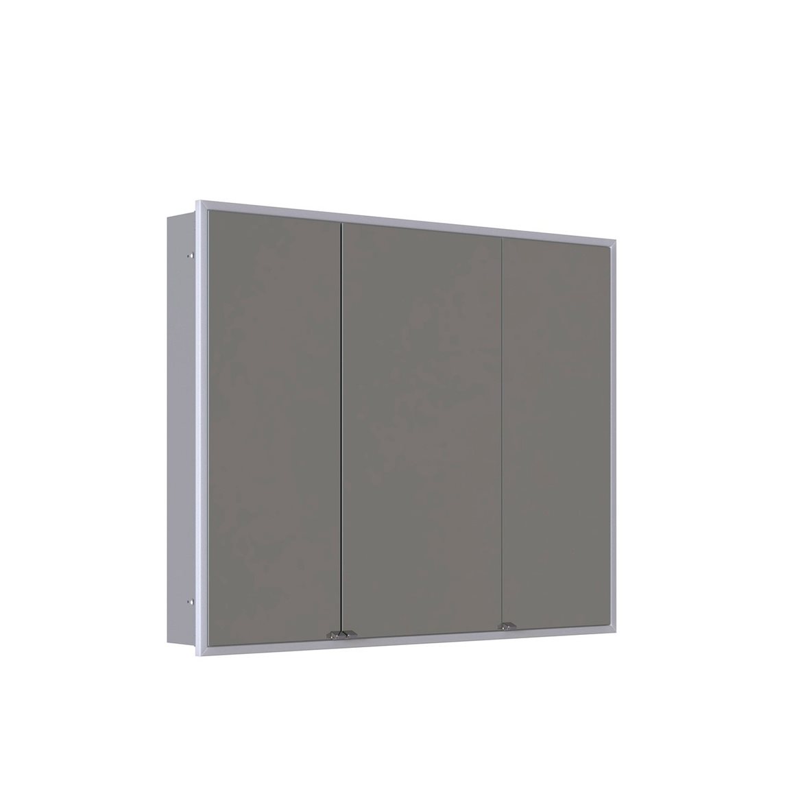 Dansani In-built valaisinpeilikaappi 100,3x80,3x12,9 cm alumiini 3 ovea päävalaistus pistorasia oikealla