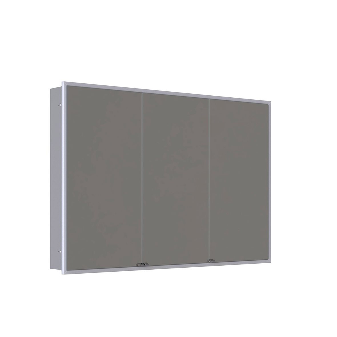 Dansani In-built valaisinpeilikaappi 120,3x80,3x12,9 cm alumiini 3 ovea päävalaistus pistorasia oikealla