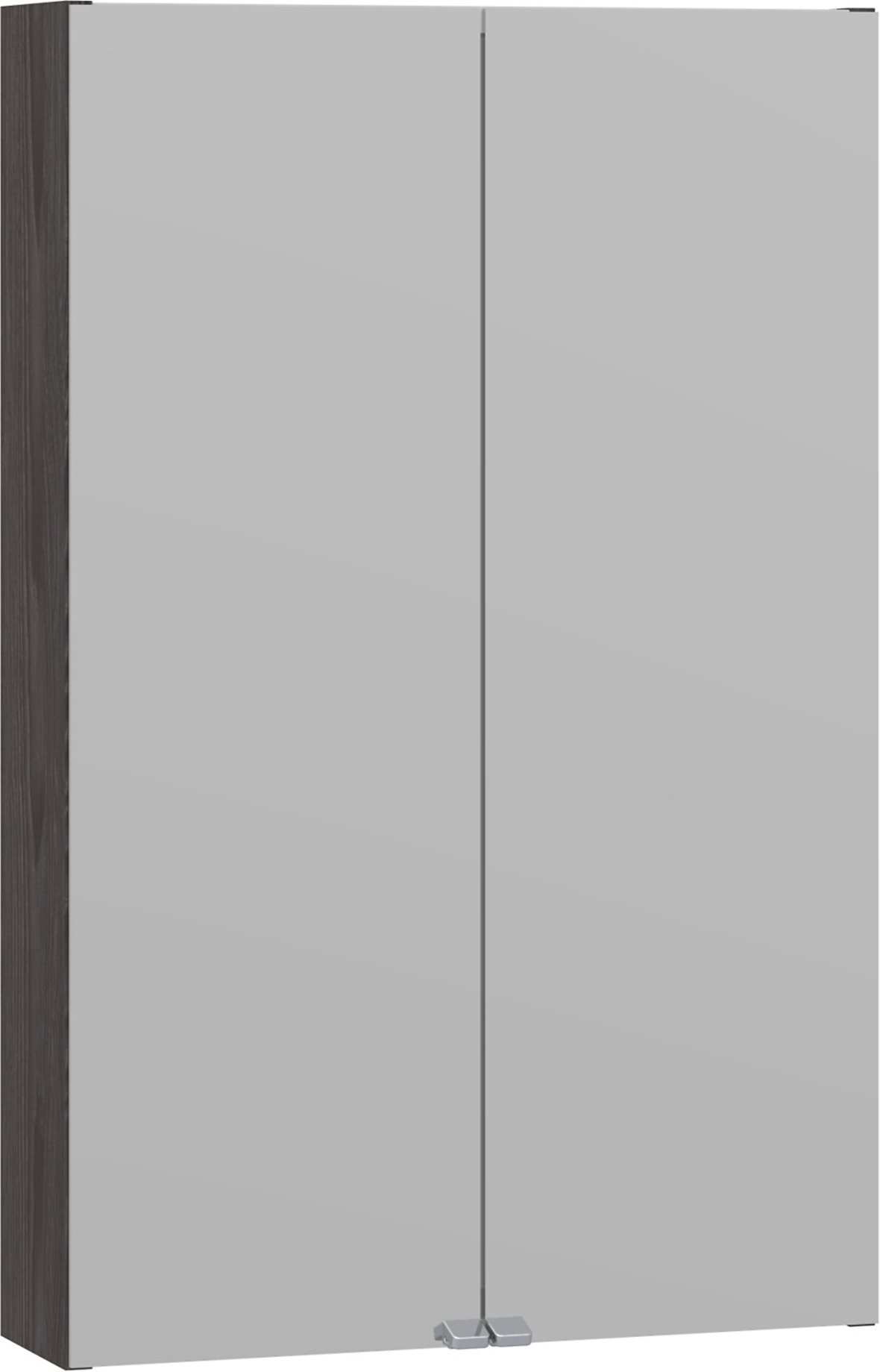 Dansani Pro Better peilikaappi 50x80x14,4 cm tummanharmaa puu 2 ovea valaistusvalmius pistorasia keskellä kaksoisjohdotus