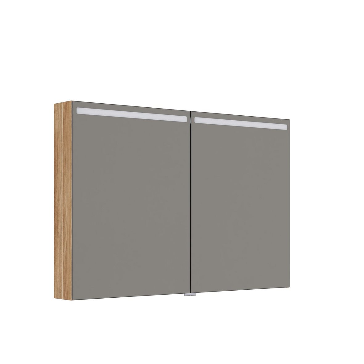 Dansani Mido Urban Pro Top valaisinpeilikaappi 120x80x15 cm lämmin tammi 2 ovea päävalaistus kaksoisjohdotus