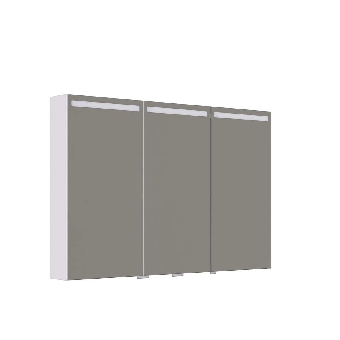 Dansani Mido Urban/Classic Pro Top valaisinpeilikaappi 120x80x15 cm mattavalkoinen 3 ovea päävalaistus pistorasia keskellä kaksoisjohdotus