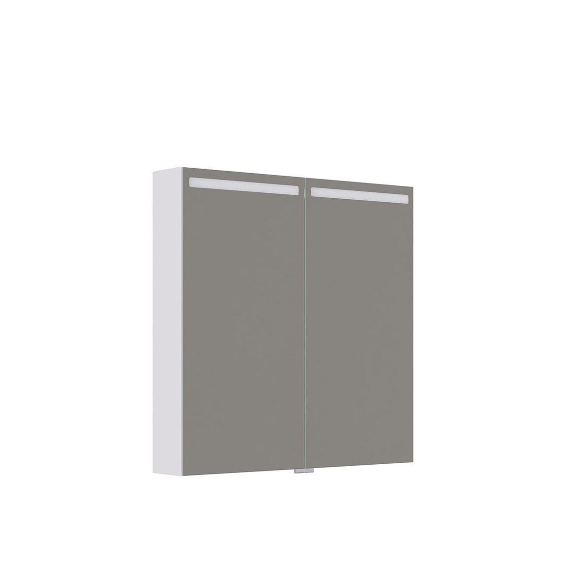 Dansani Mido Urban/Classic Pro Top valaisinpeilikaappi 80x80x15 cm mattavalkoinen 2 ovea päävalaistus kaksoisjohdotus