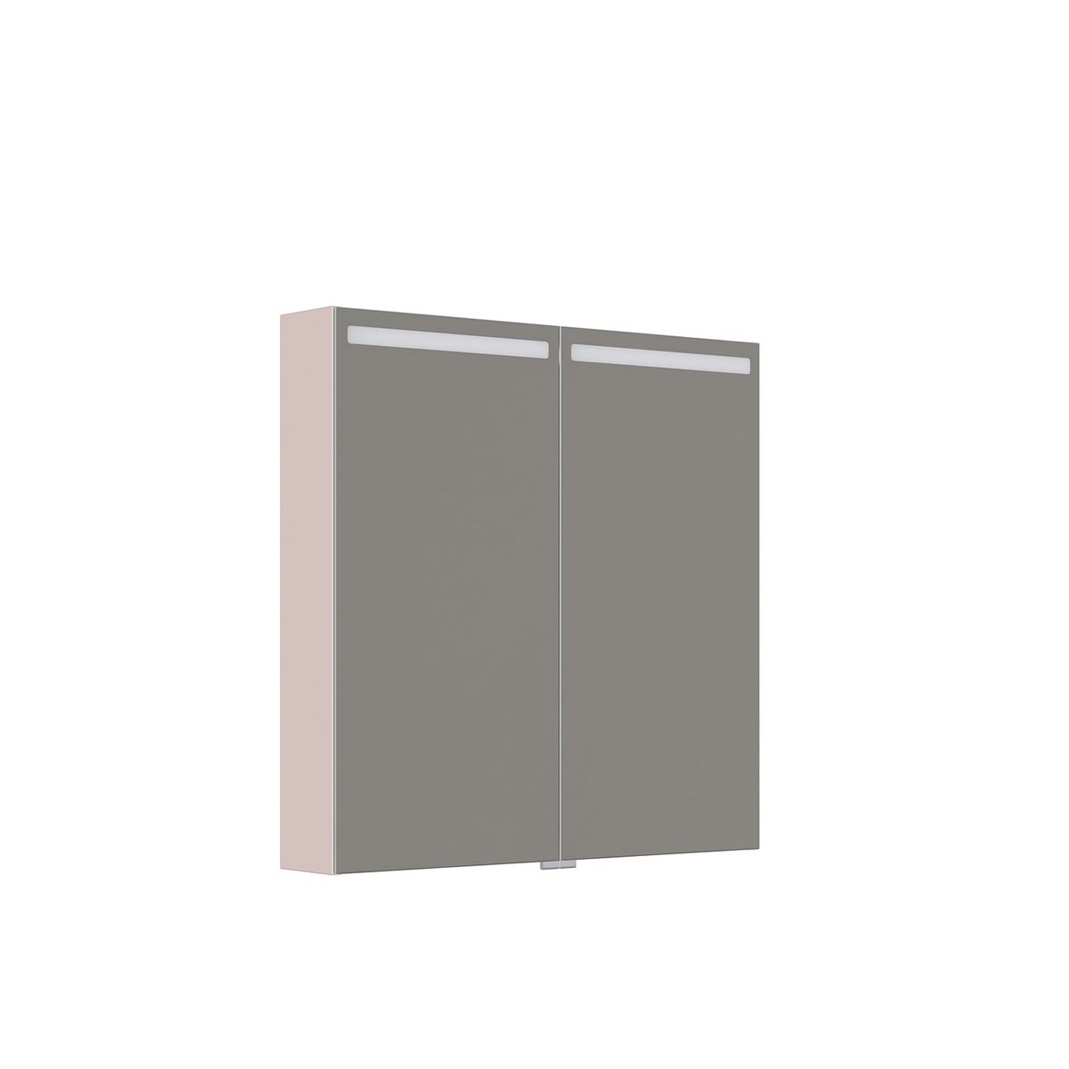 Dansani Mido Classic Pro Top valaisinpeilikaappi 80x80x15 cm hiekka 2 ovea päävalaistus pistorasia siirrettävä kaksoisjohdotus