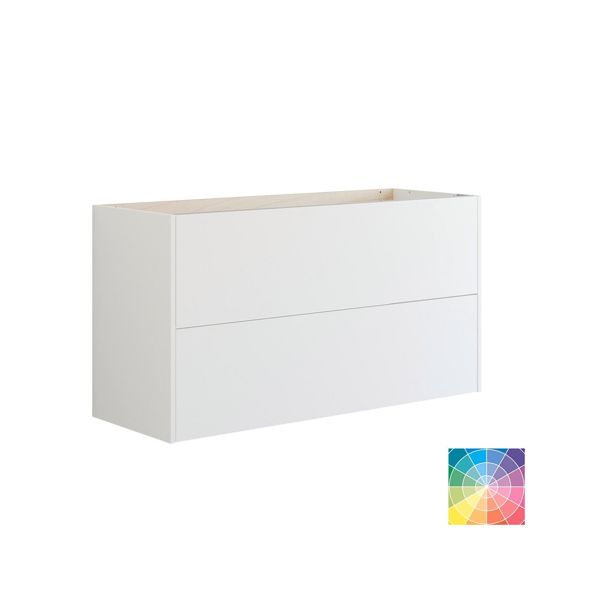 Dansani Luna Classic allaskaappi 120x64x44 cm valinnainen väri 2 ltk ilman vetimiä kaksoisaltaalle