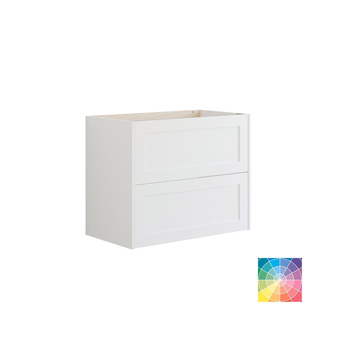 Dansani Luna Classic kaappi tason alle 80x64x44 cm kehystetty mattavalkoinen/valinnainen väri 2 ltk ilman vetimiä