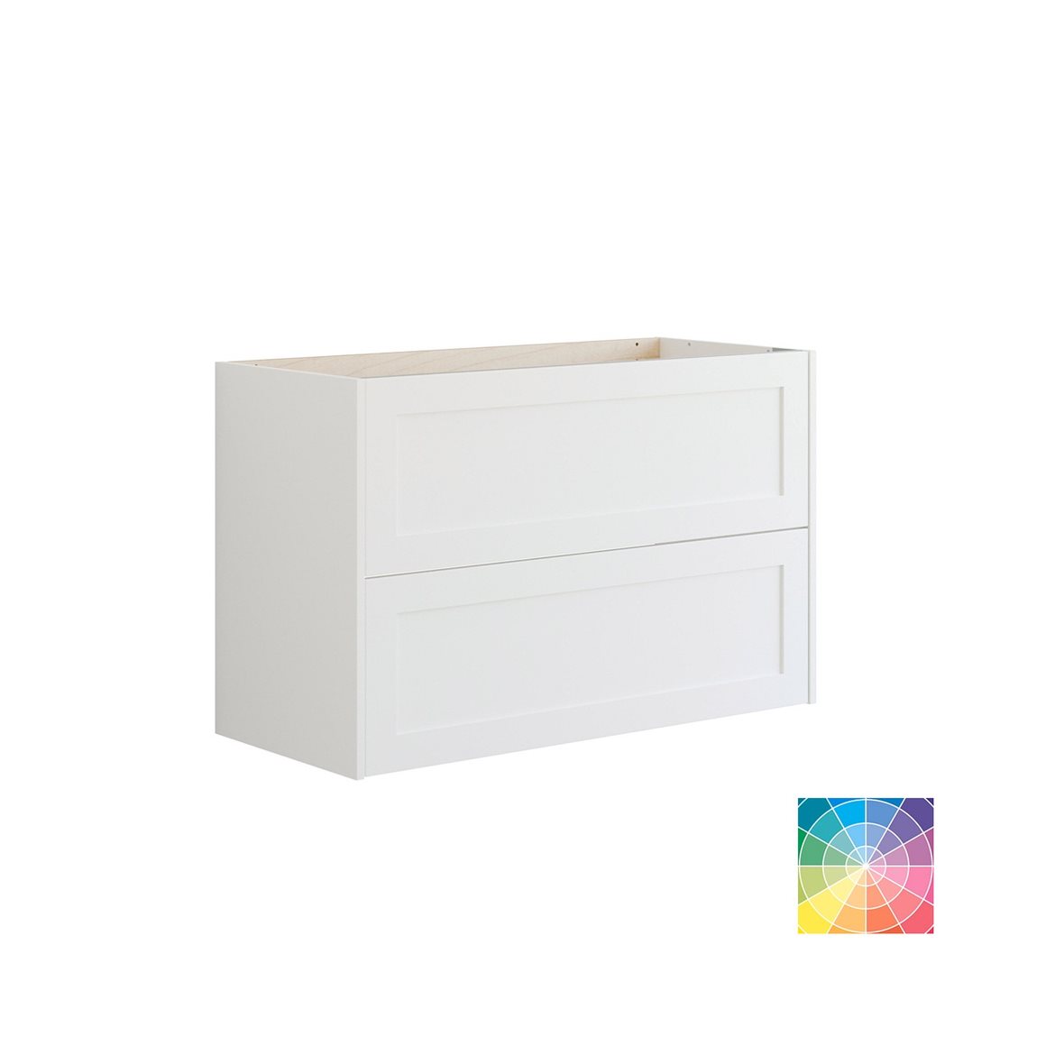 Dansani Luna Classic kaappi tason alle 100x64x44 cm kehystetty mattavalkoinen/valinnainen väri 2 ltk ilman vetimiä