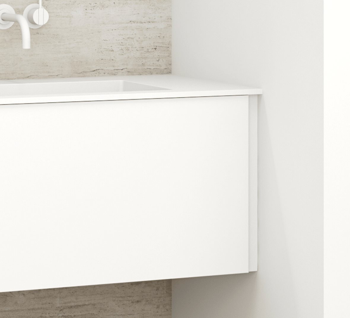 Dansani Luna Classic/Urban täytepaneeli 44x64x1,8 cm mattavalkoinen