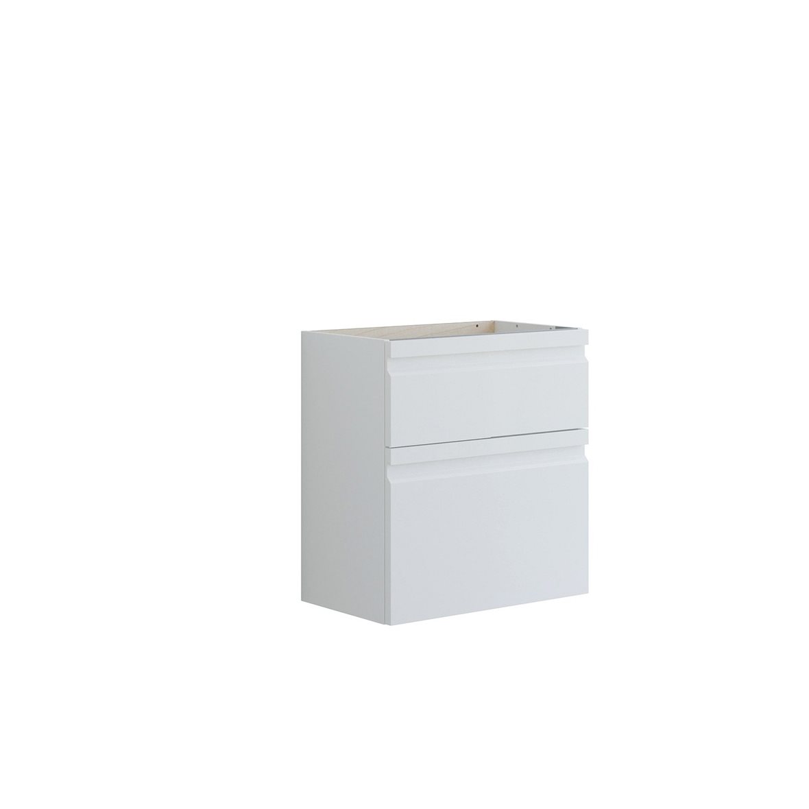 Dansani Luna Urban allaskaappi 60x64x35 cm mattavalkoinen kumilakka 2 ltk integroitu vedin