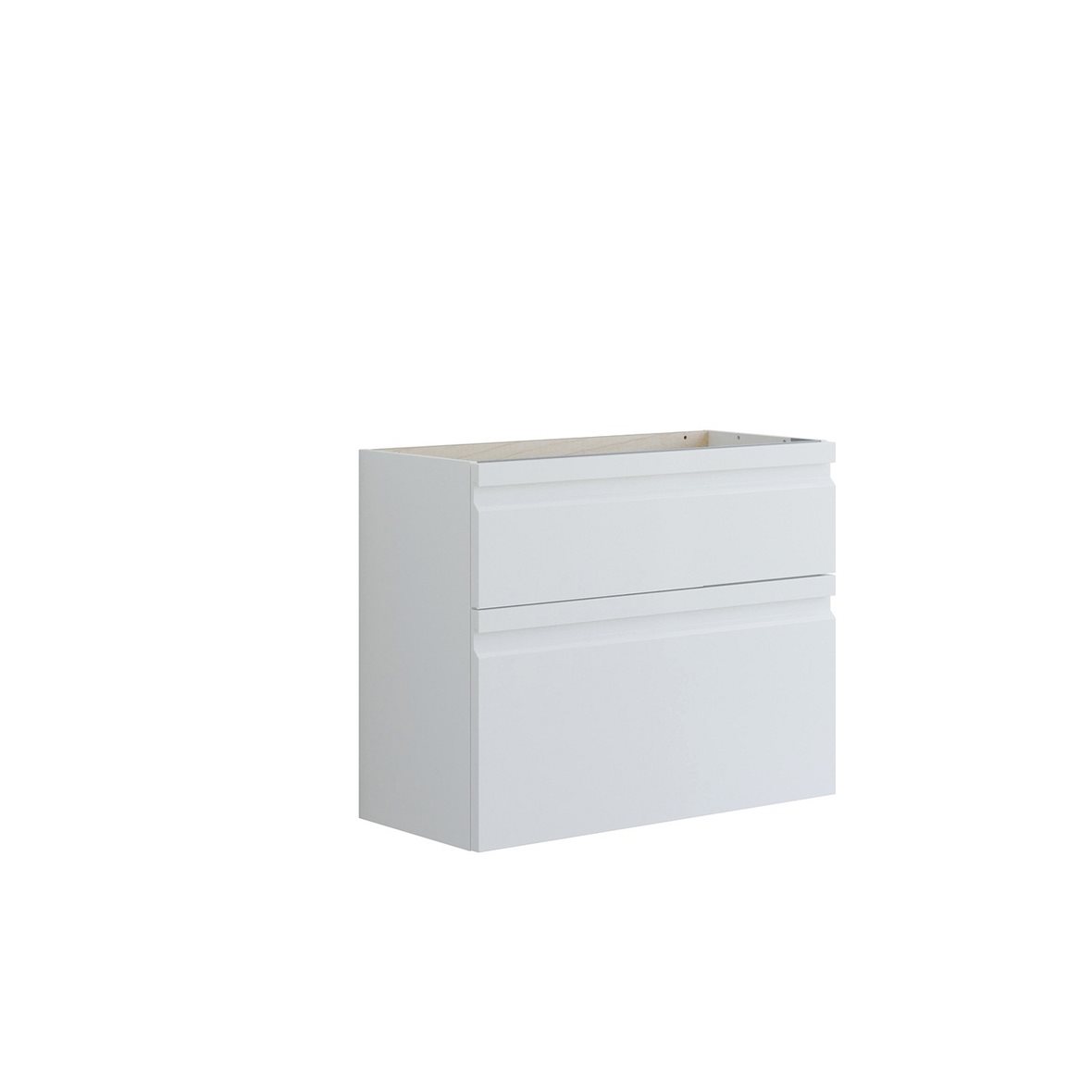 Dansani Luna Urban allaskaappi 80x64x35 cm mattavalkoinen kumilakka 2 ltk integroitu vedin