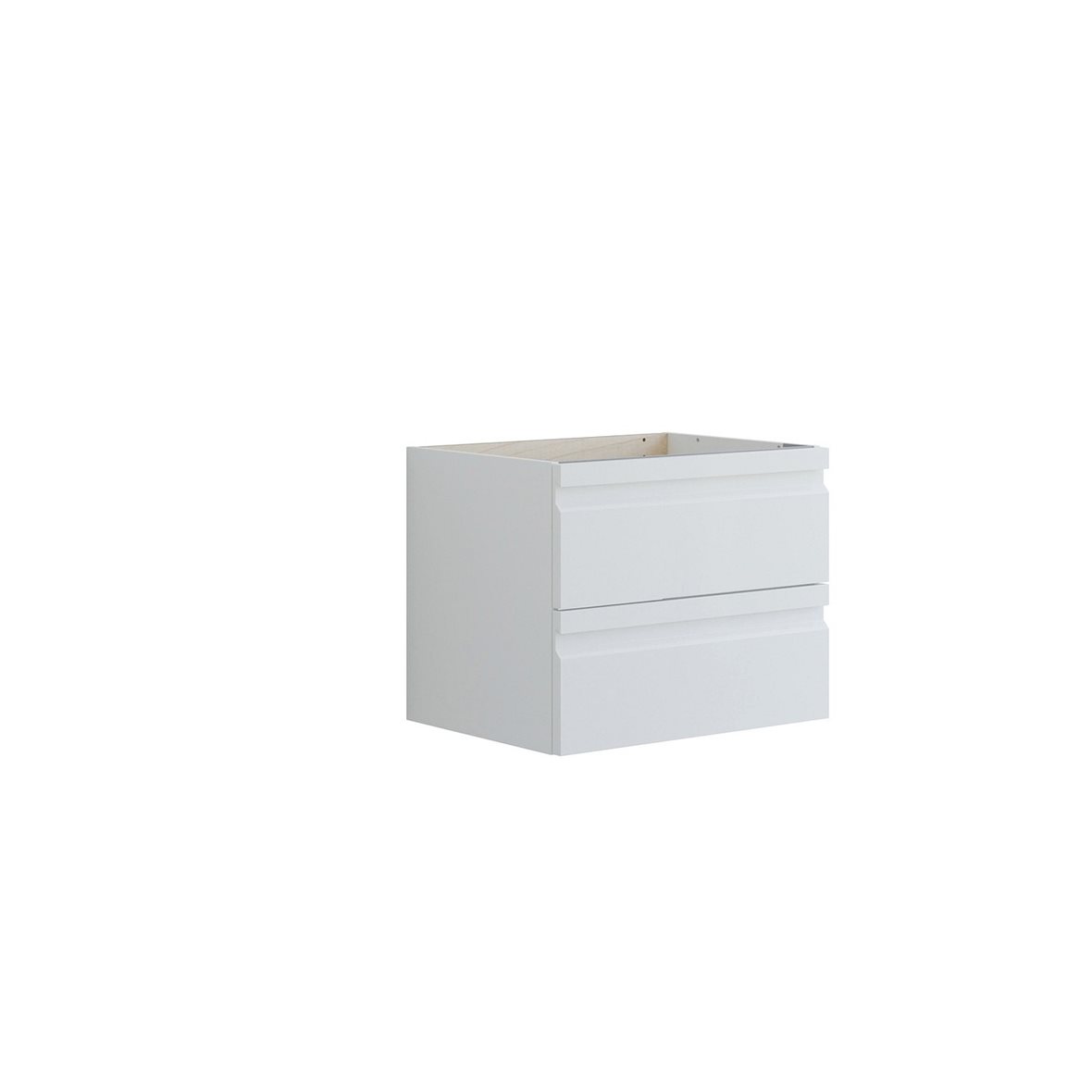 Dansani Luna Urban allaskaappi 60x48x44 cm mattavalkoinen kumilakka 2 ltk integroitu vedin