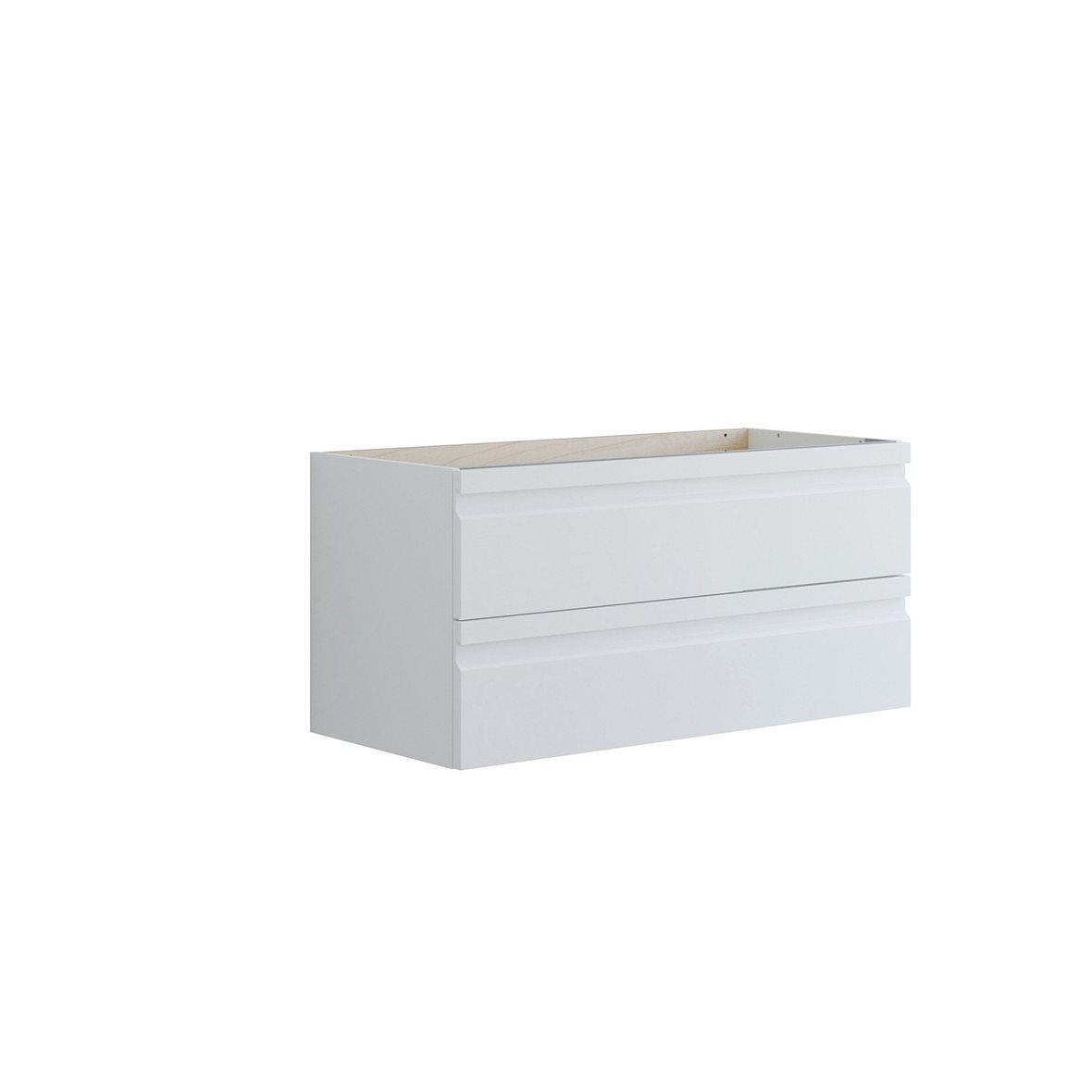 Dansani Luna Urban allaskaappi 100x48x44 cm mattavalkoinen kumilakka 2 ltk integroitu vedin