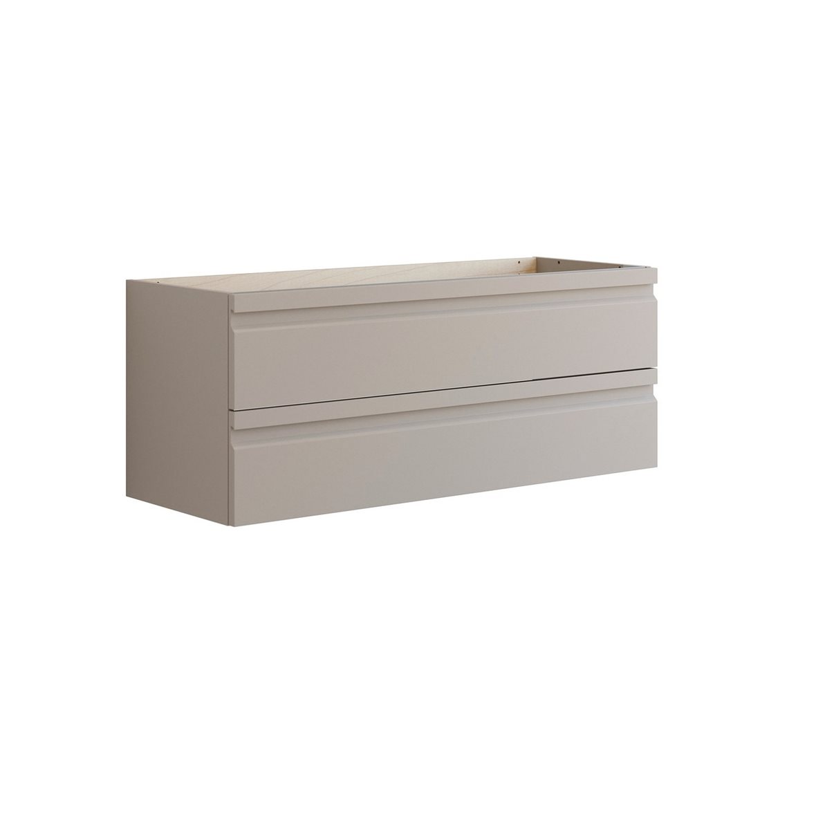 Dansani Luna Urban allaskaappi 120x48x44 cm mattamusta kumilakka 2 ltk integroitu vedin kaksoisaltaalle