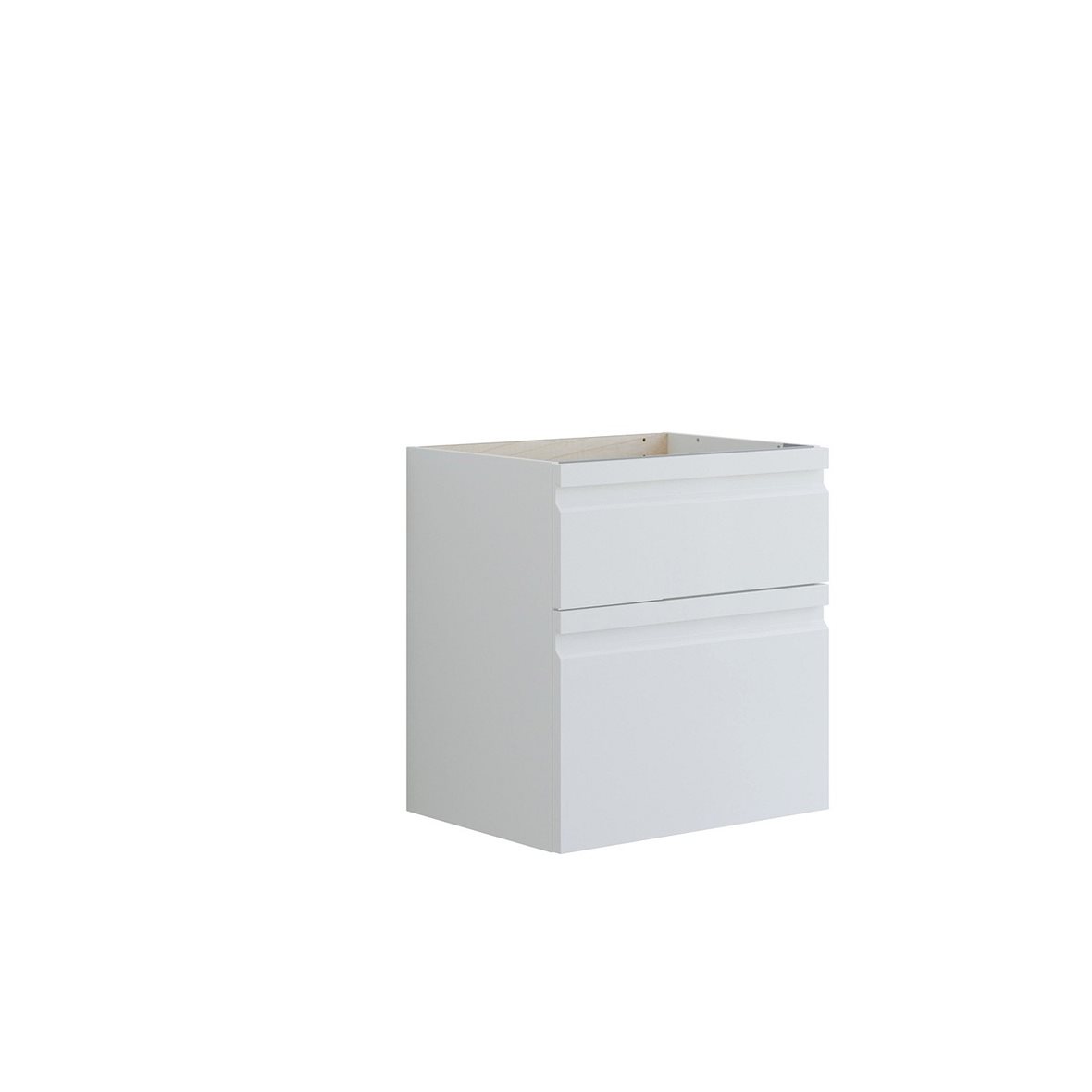 Dansani Luna Urban allaskaappi 60x64x44 cm mattavalkoinen kumilakka 2 ltk integroitu vedin