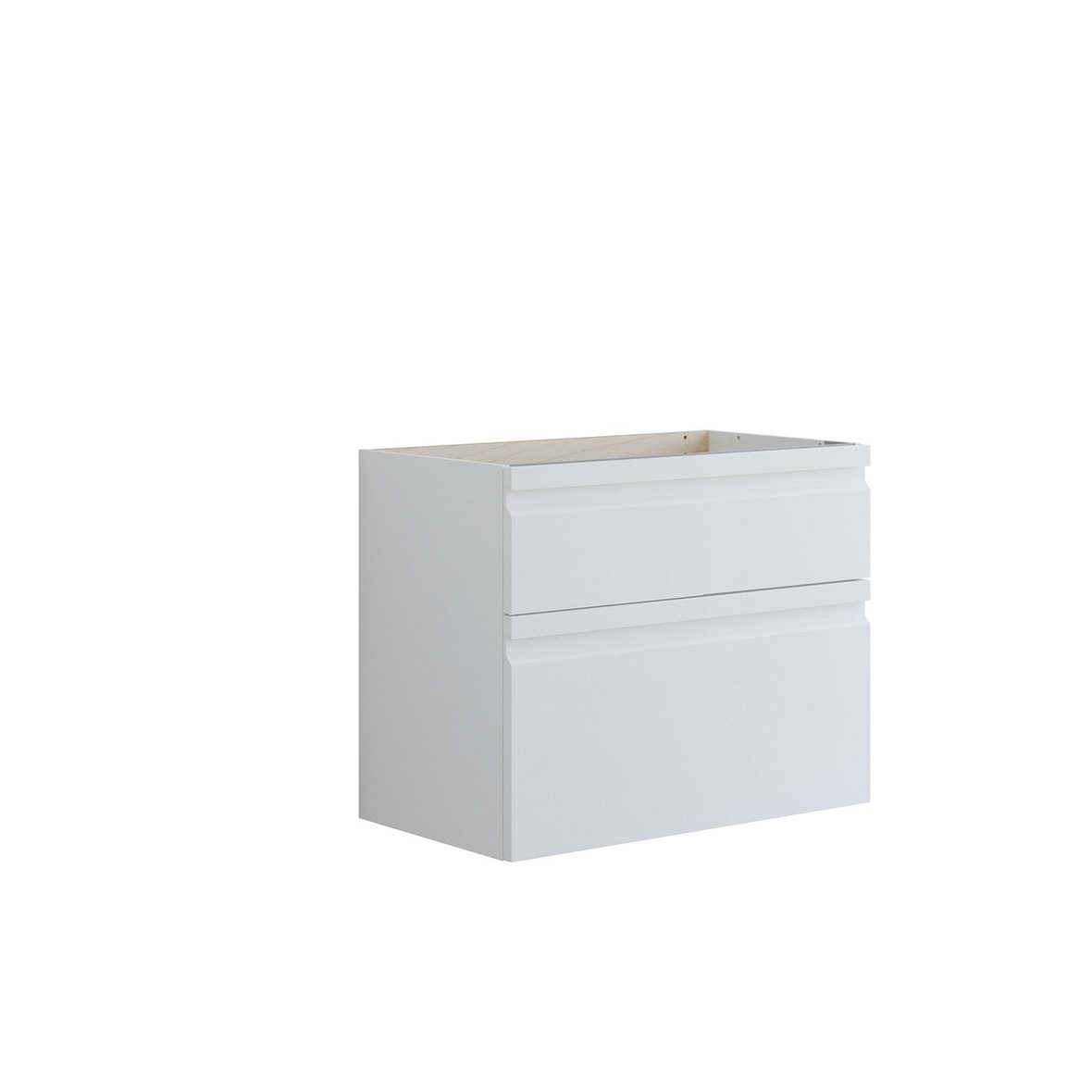 Dansani Luna Urban allaskaappi 80x64x44 cm mattavalkoinen kumilakka 2 ltk integroitu vedin