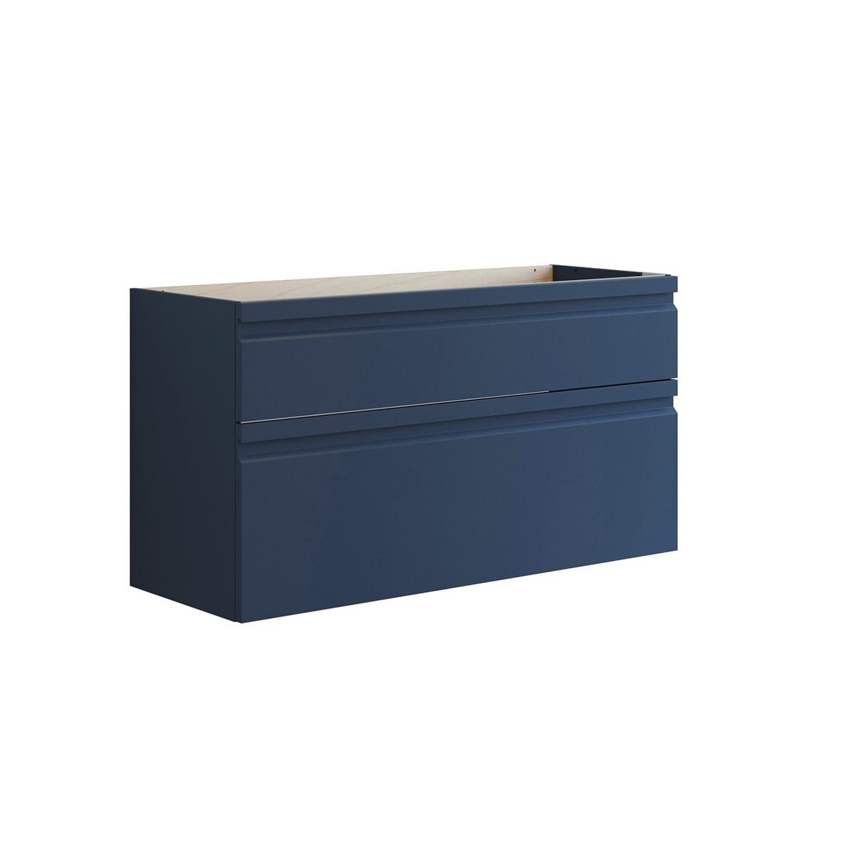 Dansani Luna Urban allaskaappi 120x64x44 cm deep blue matta kumilakka 2 ltk integroitu vedin kaksoisaltaalle