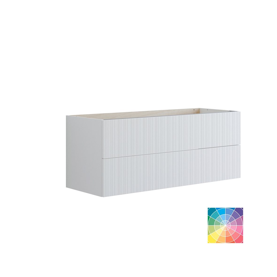 Dansani Luna Urban kaappi tason alle 120x48x44 cm rihlattu valinnainen väri 2 ltk ilman vetimiä