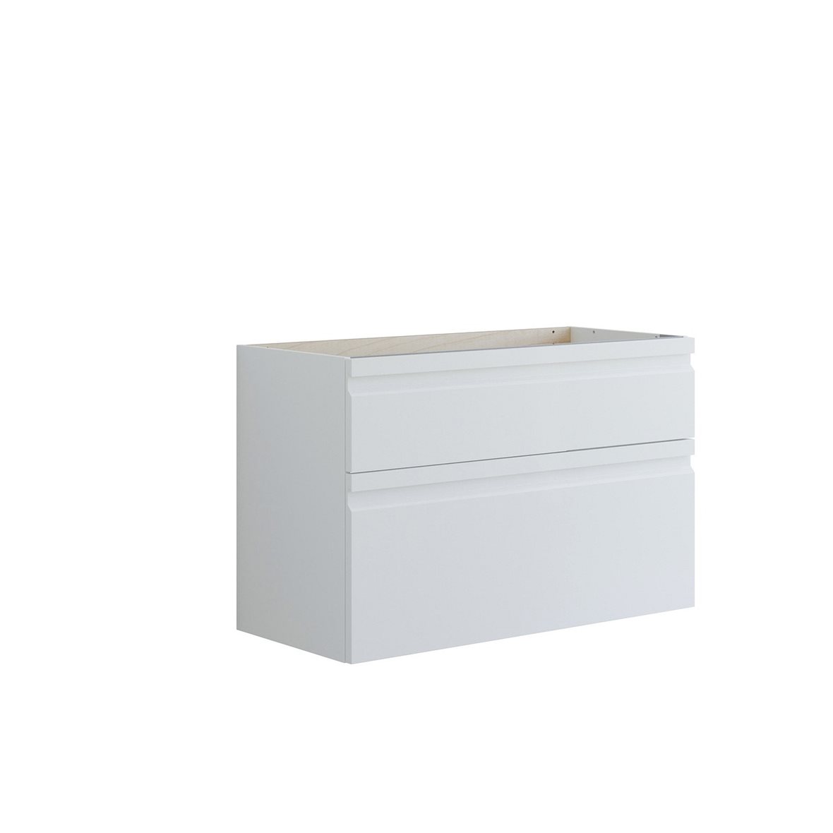 Dansani Luna Urban kaappi tason alle 100x64x44 cm mattavalkoinen kumilakka 2 ltk integroitu vedin