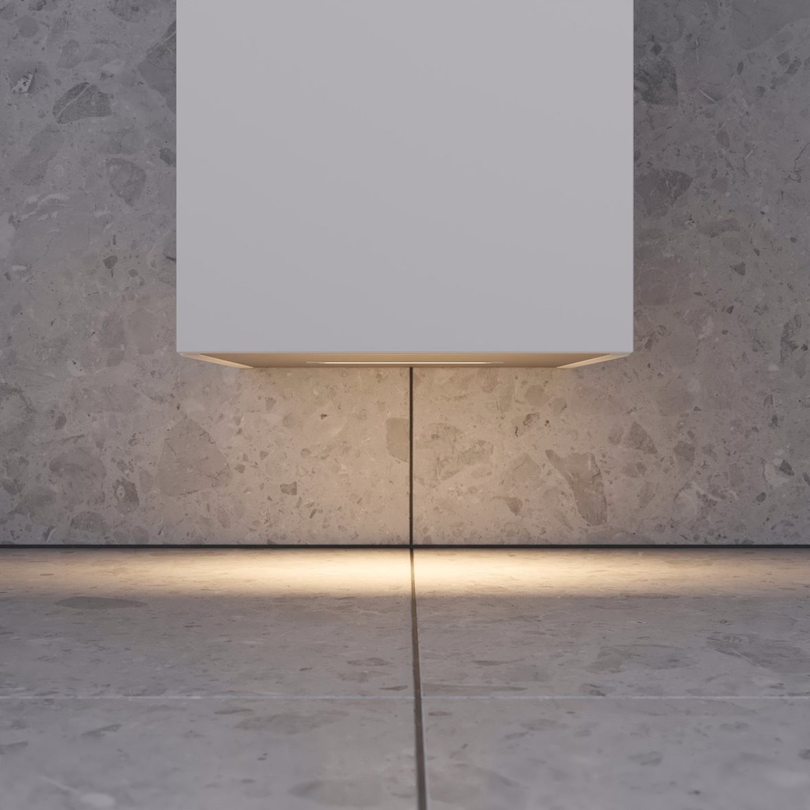 Dansani LED alasvalo 40 cm korkean kaapin pohjaan sisältäen liiketunnistimen ja langattoman laitepari-valaistuksenohjauksen