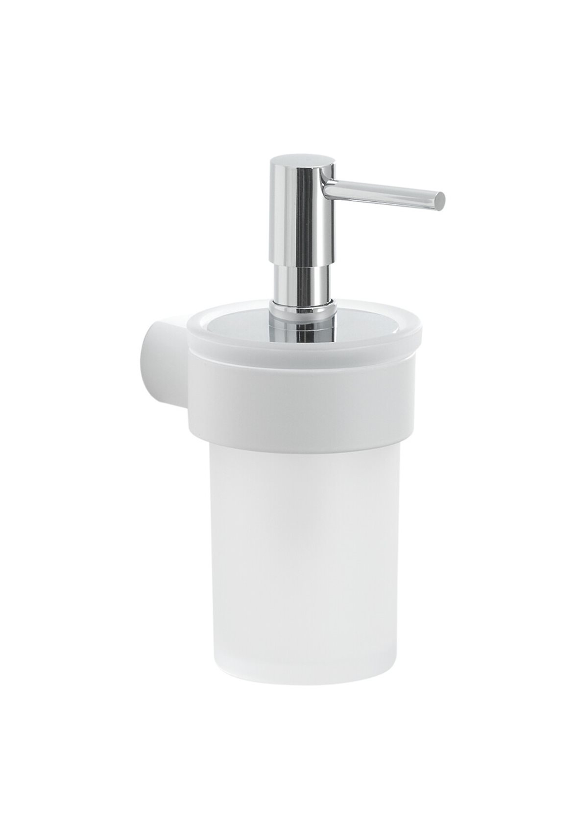 Gedy Pirenei saippua-annostelija seinään 6,9x15,4x9,1 cm mattavalkoinen/mattalasi