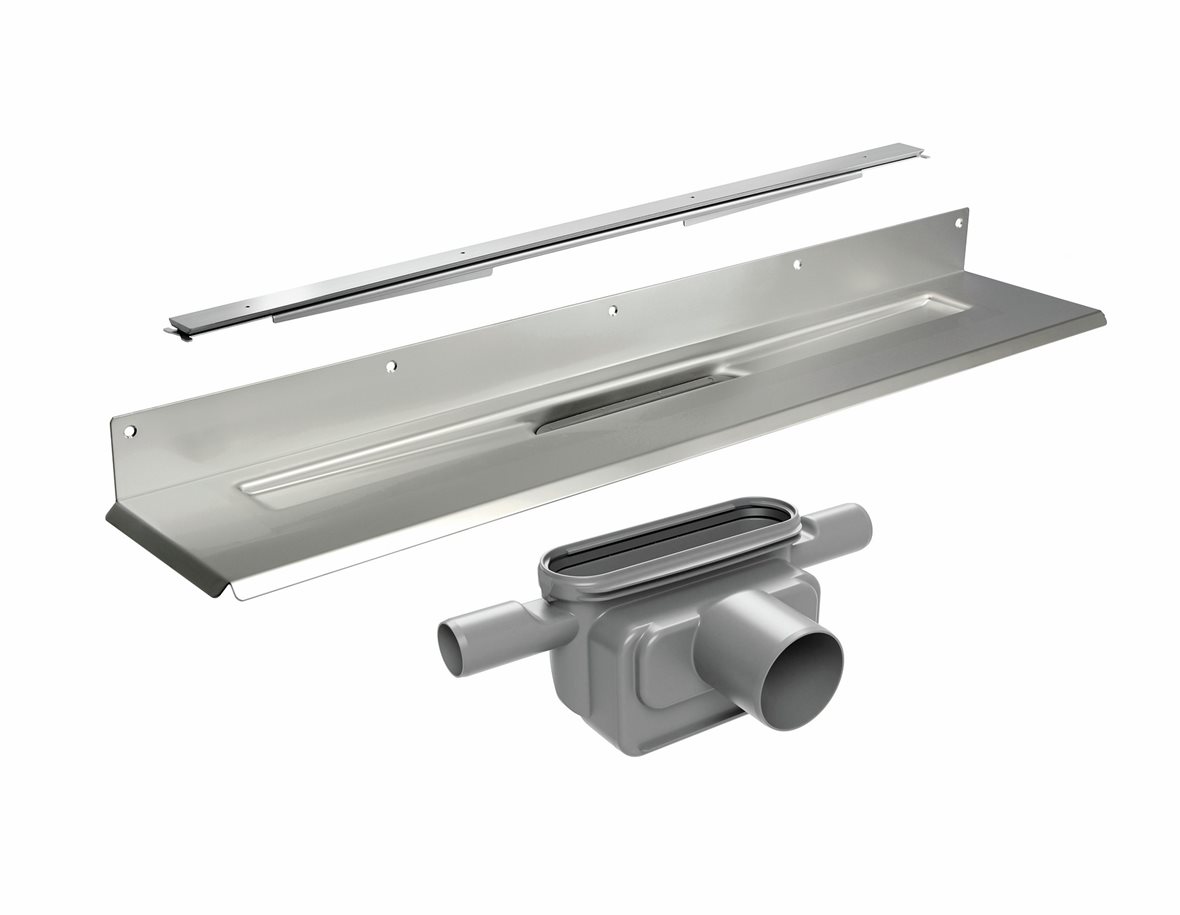 Unidrain linjalattiakaivo-paketti laatoitettavalla kannella 1200mm