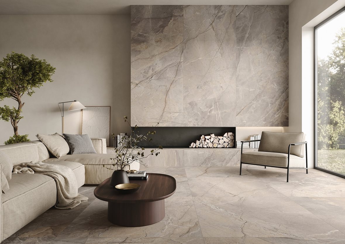 Olohuone, Klassinen, LPC Odyssey, LPC Odyssey lasitettu porcelanato seinälaatta lattialaatta ulkolaatta 120X278 10S River tasapintainen satiini keskitumma beige kivi, LPC Odyssey lasitettu porcelanato seinälaatta lattialaatta ulkolaatta 120X120 10S River tasapintainen satiini keskitumma beige kivi